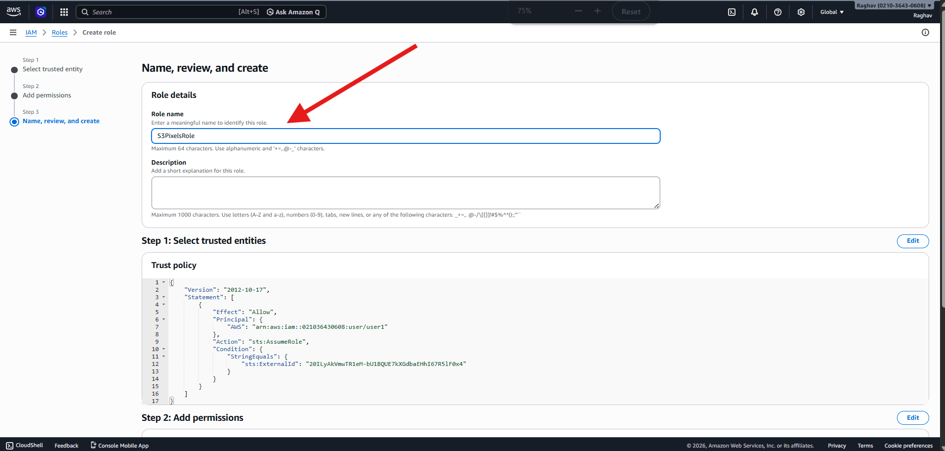Step 14: Name the role