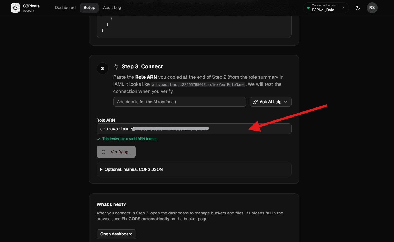 Step 17: Verify in S3Pixels