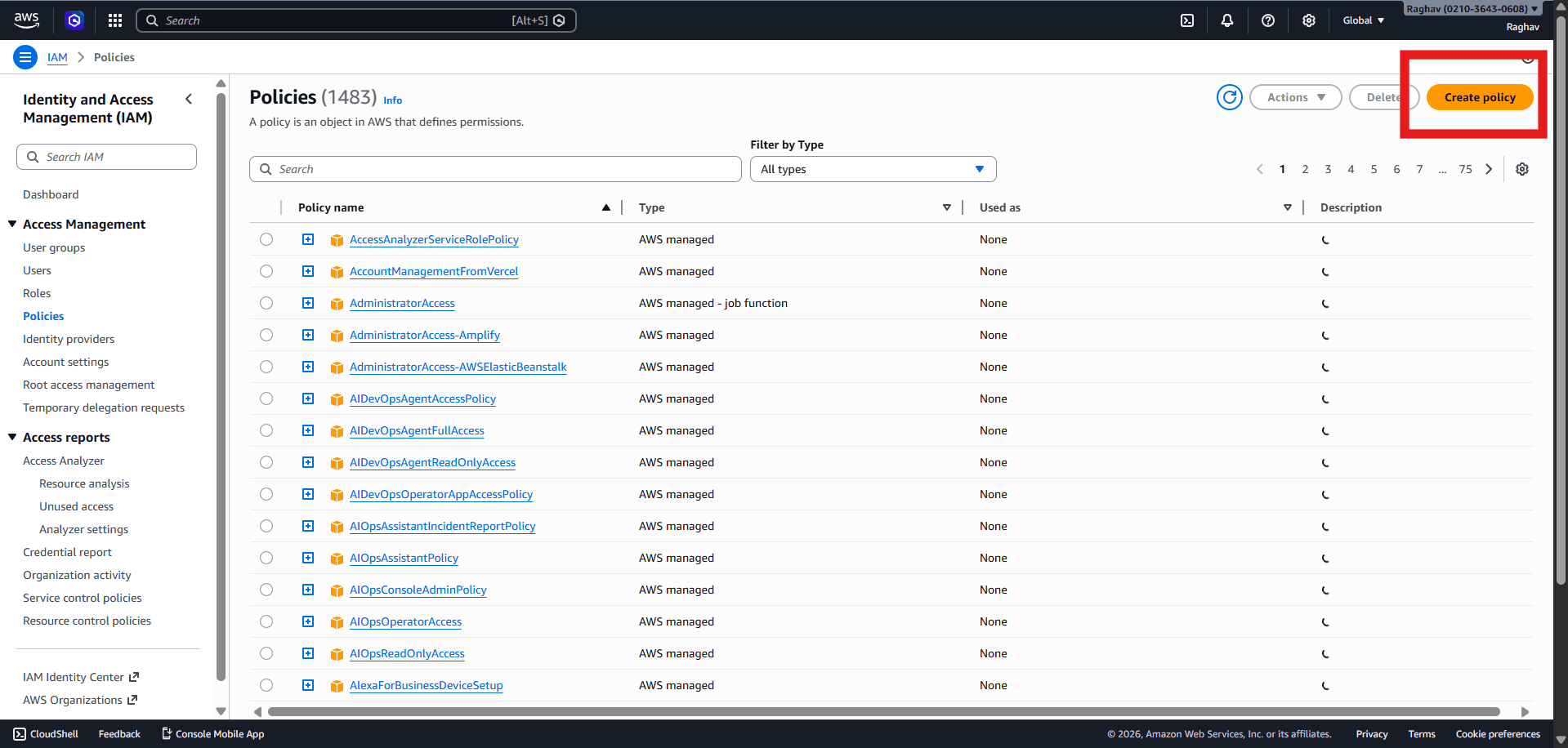 Step 3: Create policy